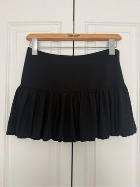 Black Bubble Mini Skirt